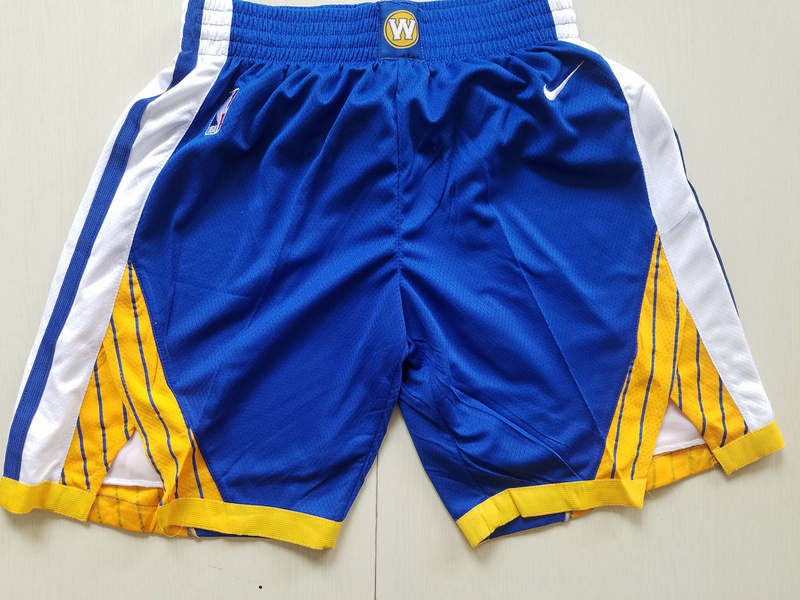 Men 2019 NBA Nike Golden State Warriors blue shorts